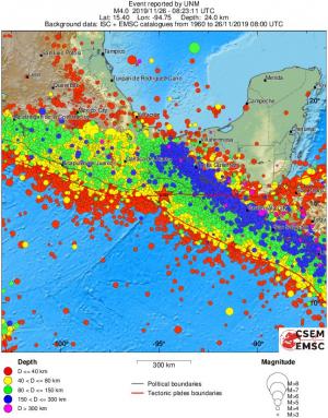 wide historical seismicity