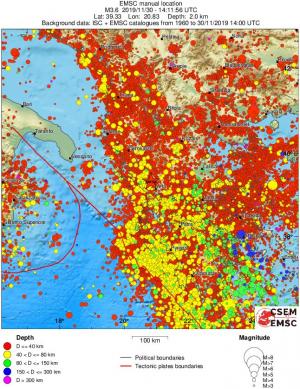 regional historical seismicity