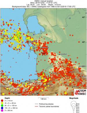 regional historical seismicity