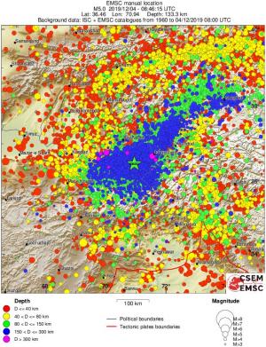 regional historical seismicity