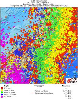 regional historical seismicity