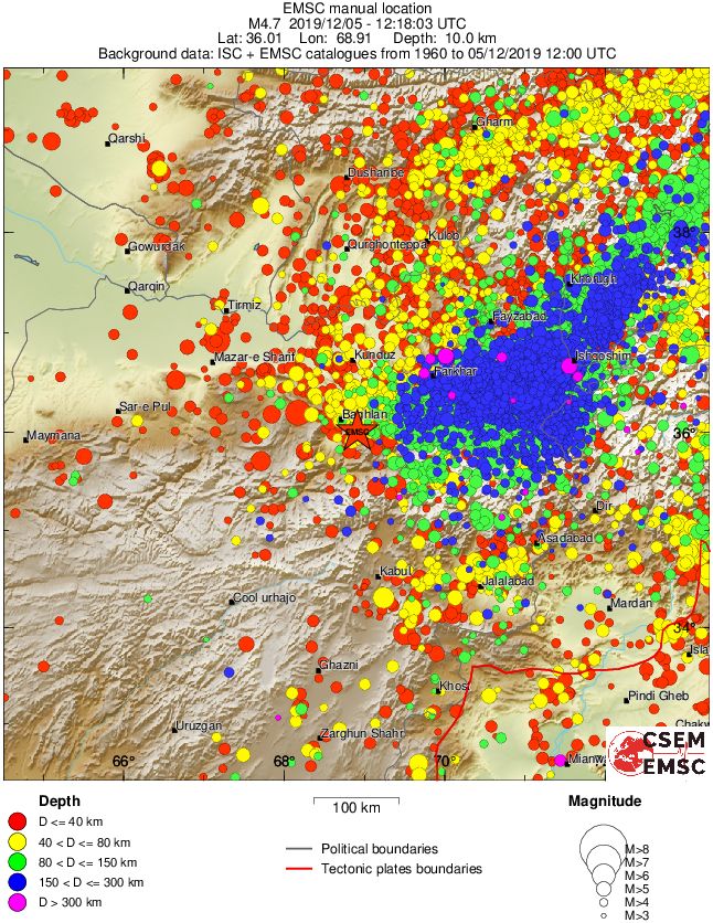 regional historical seismicity