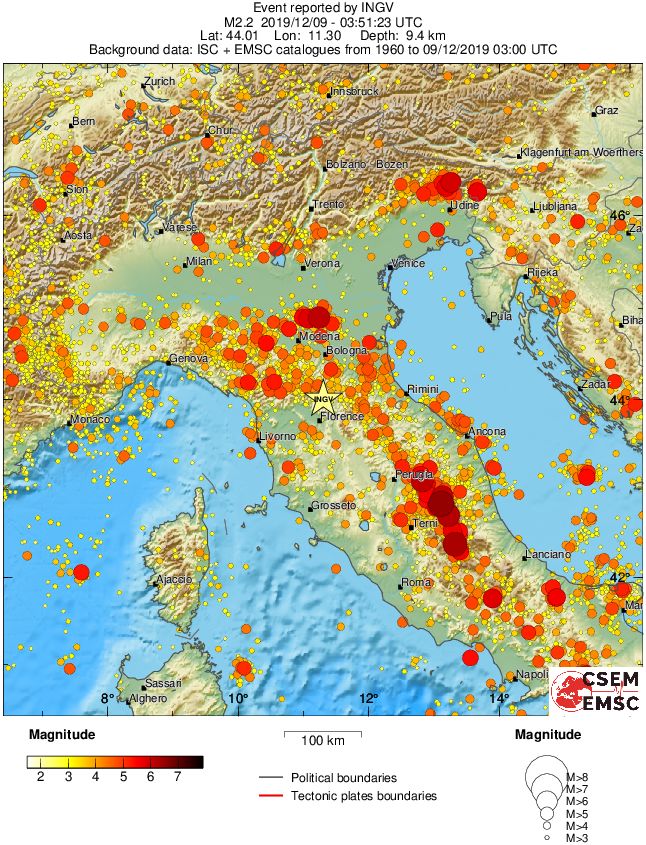 regional magnitude historical seismicity