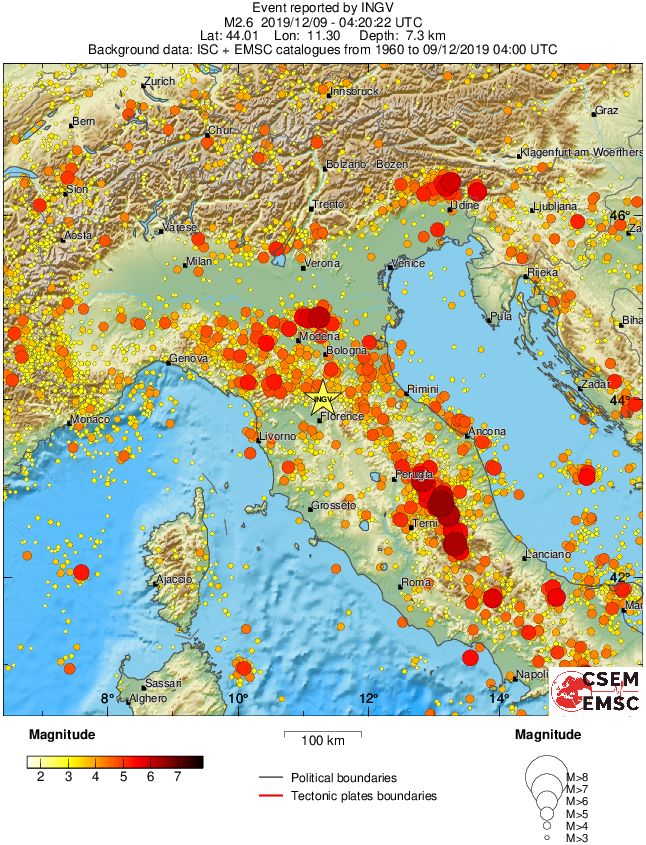 regional magnitude historical seismicity