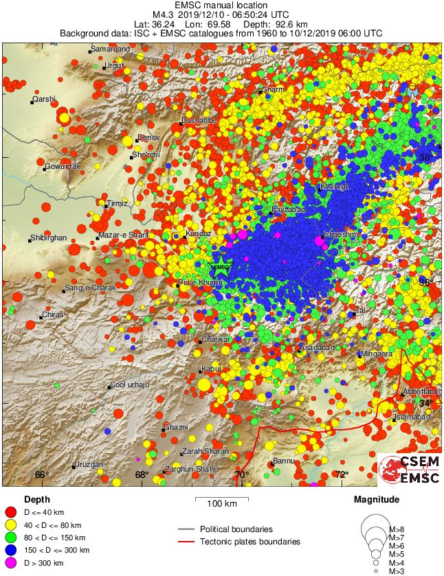 regional historical seismicity