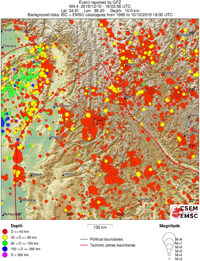 regional historical seismicity