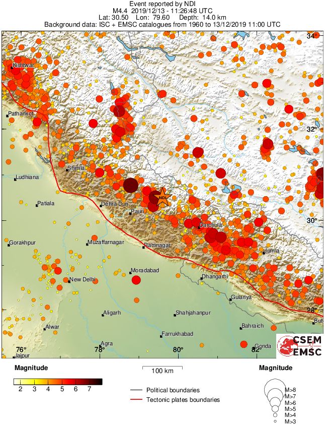 regional magnitude historical seismicity