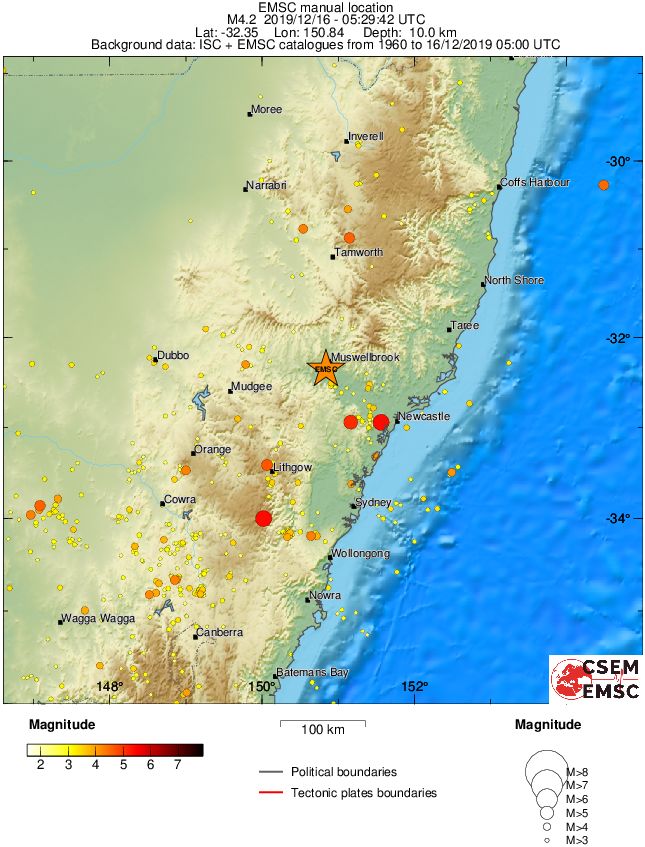 regional magnitude historical seismicity
