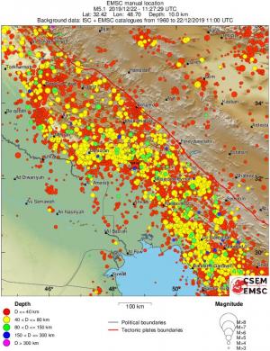 regional historical seismicity