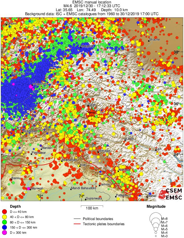 regional historical seismicity