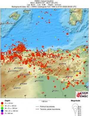 regional historical seismicity