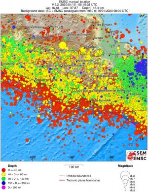 regional historical seismicity