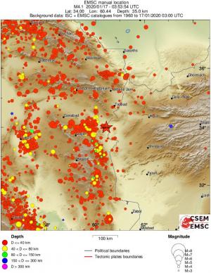 regional historical seismicity