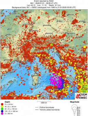 wide historical seismicity