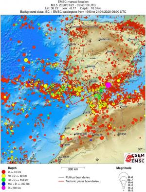 wide historical seismicity