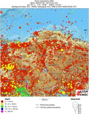 regional historical seismicity