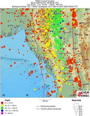 regional historical seismicity