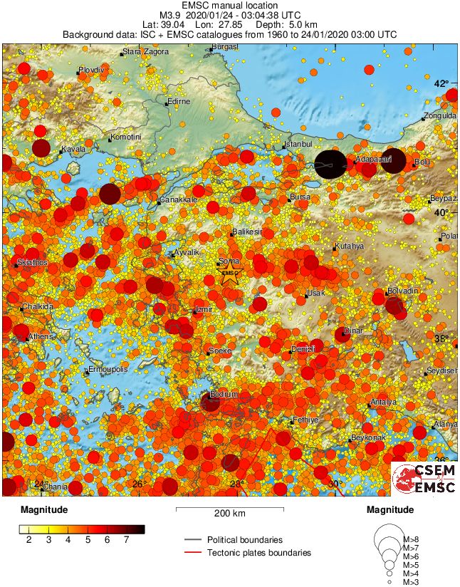 regional magnitude historical seismicity