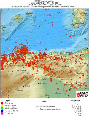 regional historical seismicity