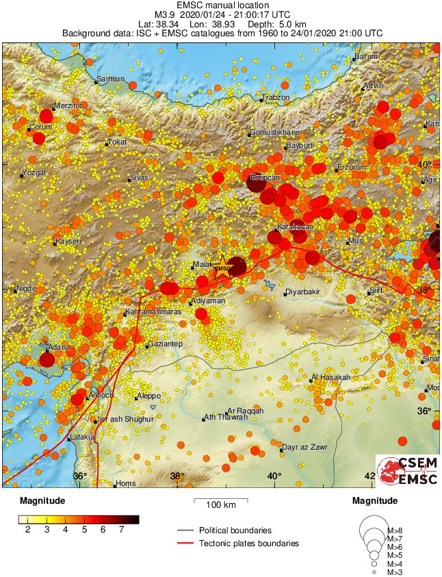 regional magnitude historical seismicity