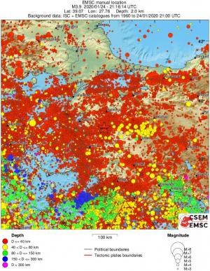 regional historical seismicity