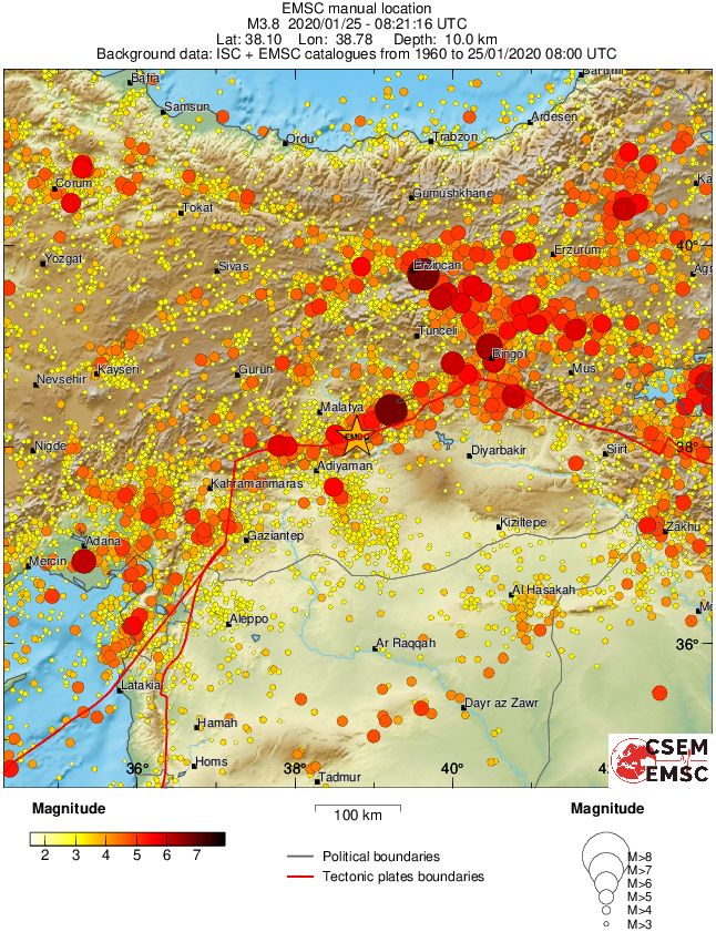 regional magnitude historical seismicity