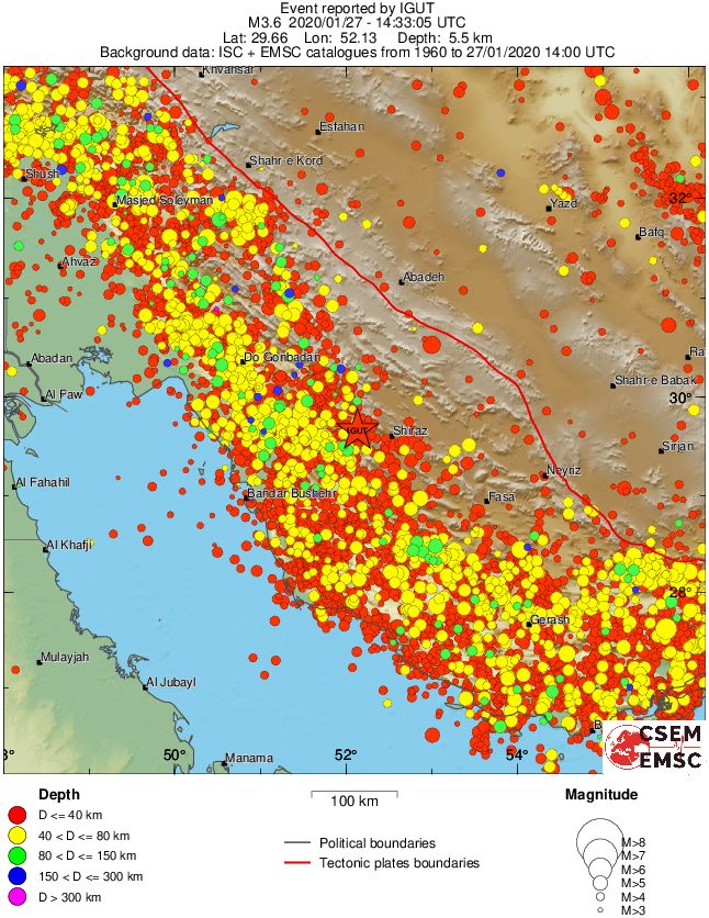 regional historical seismicity