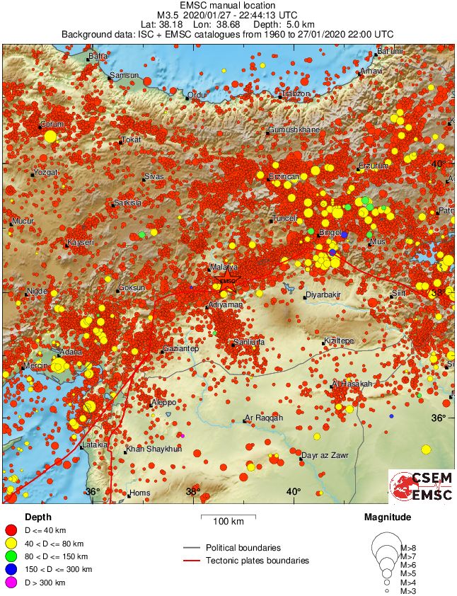 regional historical seismicity