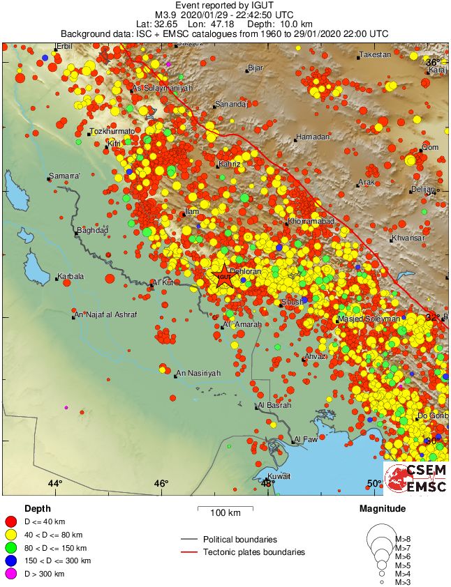regional historical seismicity