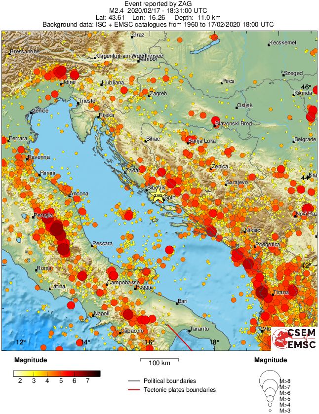 regional magnitude historical seismicity