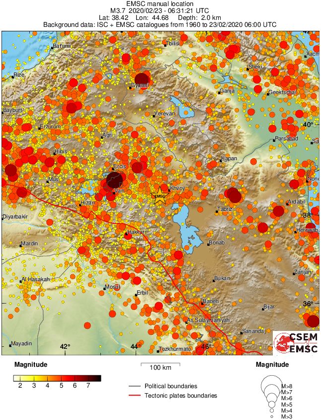 regional magnitude historical seismicity