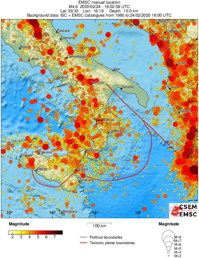 regional magnitude historical seismicity