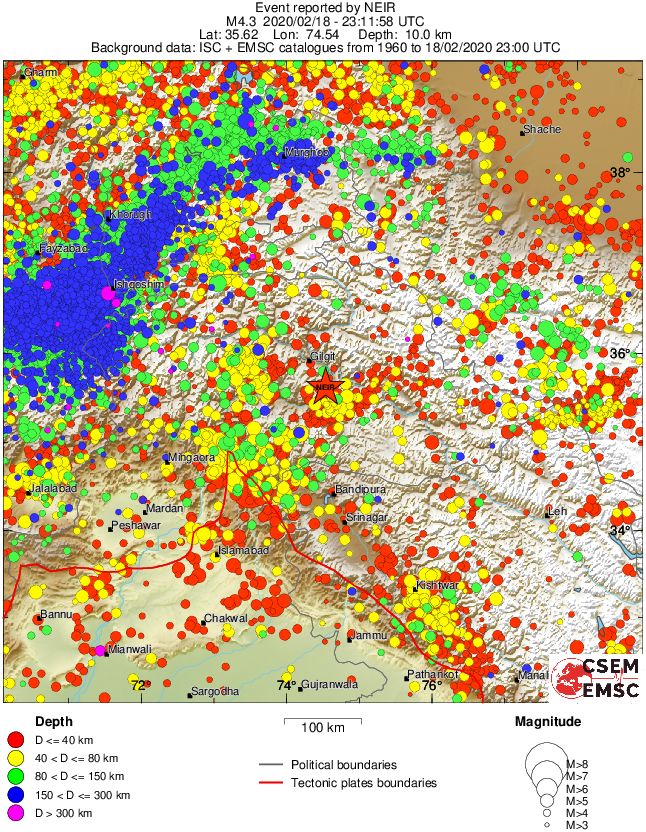 regional historical seismicity
