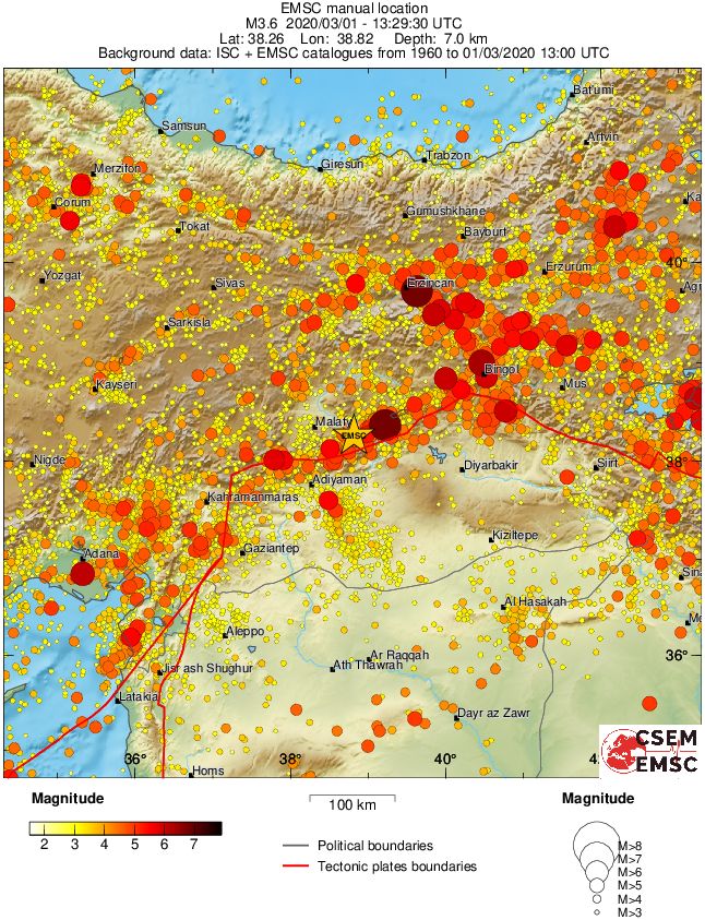 regional magnitude historical seismicity