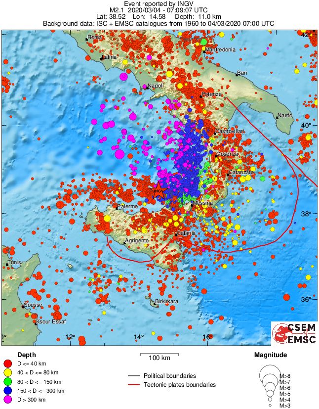 regional historical seismicity