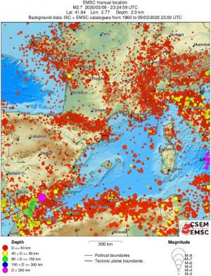 wide historical seismicity