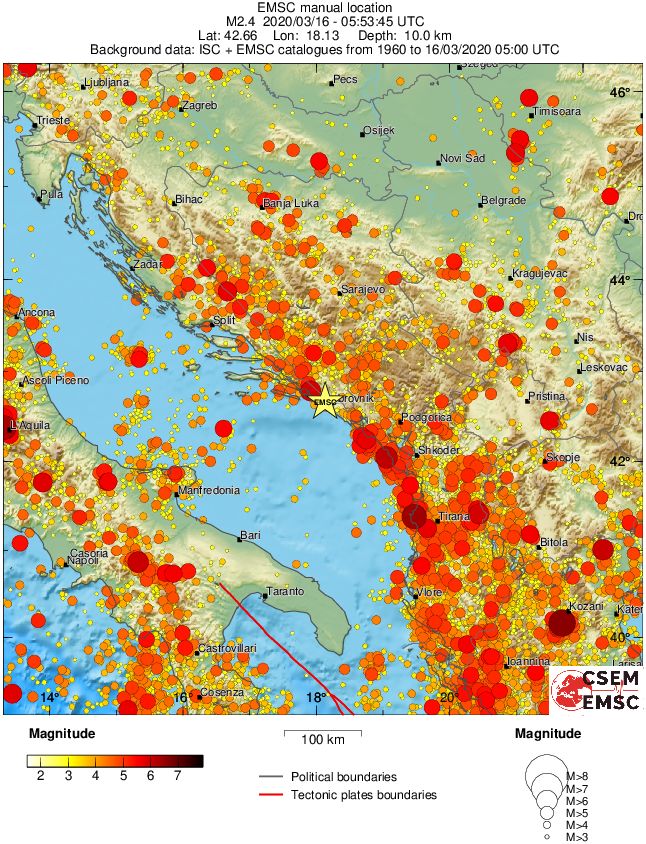 regional magnitude historical seismicity