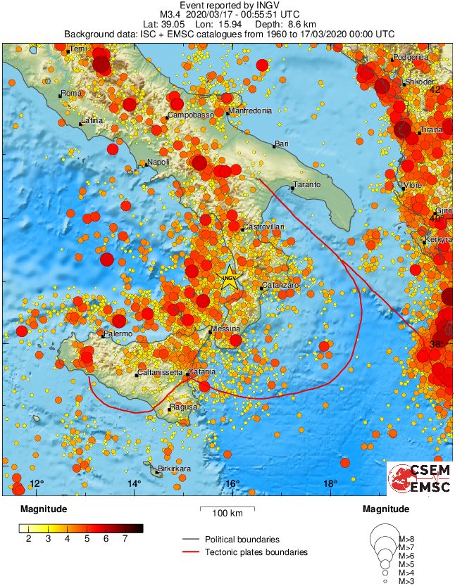 regional magnitude historical seismicity