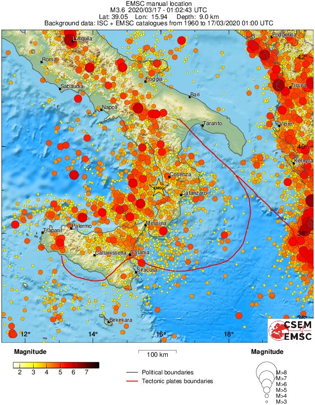 regional magnitude historical seismicity