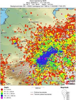 wide historical seismicity