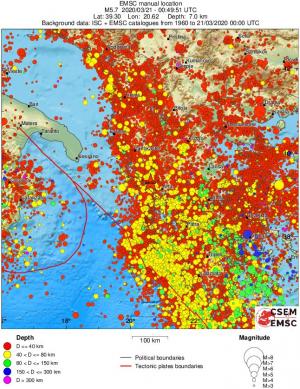 regional historical seismicity