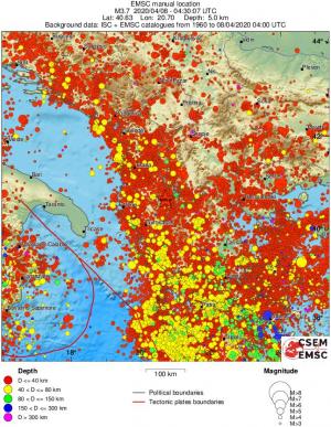 regional historical seismicity