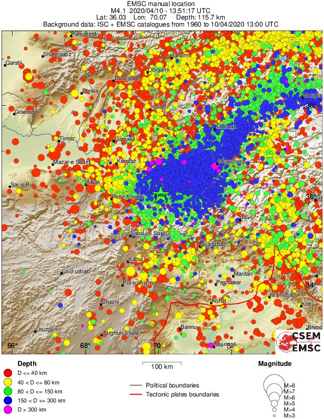 regional historical seismicity