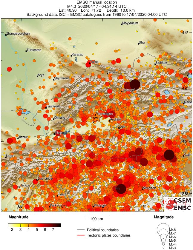 regional magnitude historical seismicity