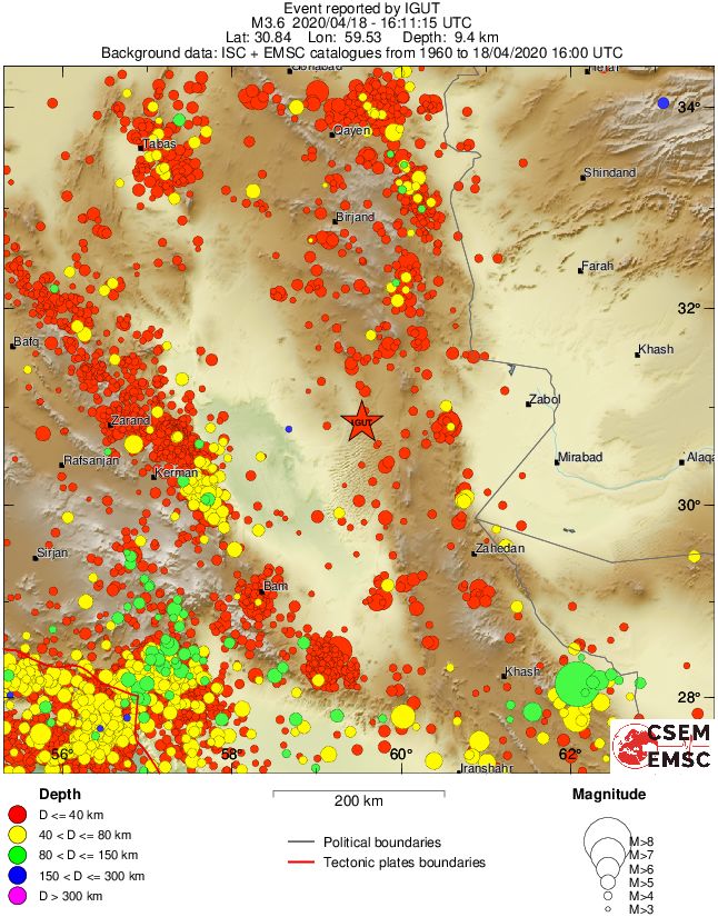 regional historical seismicity