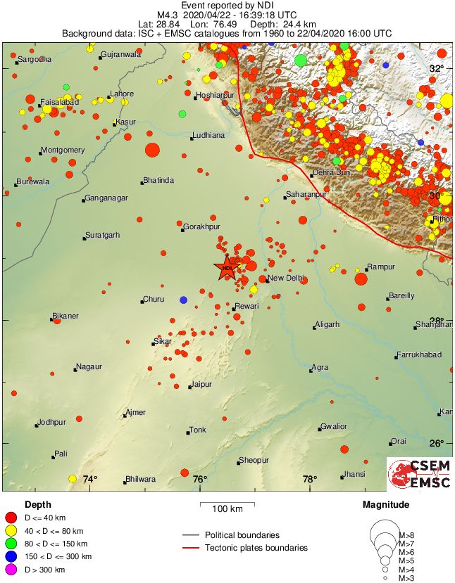 regional historical seismicity