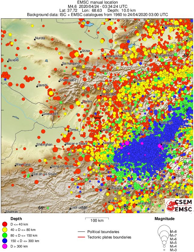regional historical seismicity