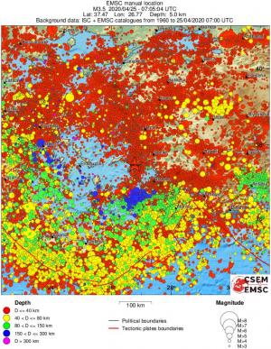 regional historical seismicity