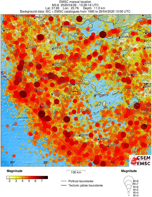regional magnitude historical seismicity