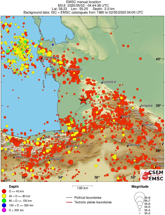 regional historical seismicity